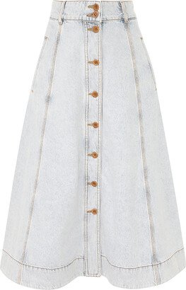 August A Line Denim Skirt