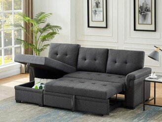 GLANZEND L-Shape Reversible Sectional Sofa with Storage Chaise