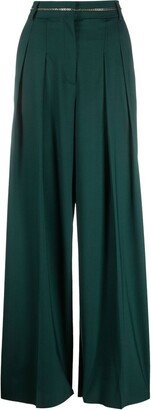 Pleated High-Waisted Trousers