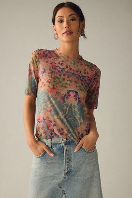 Mesh Half-Sleeve Top-AA