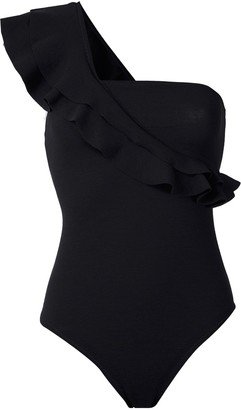 Ruffled One-Shoulder Bodysuit