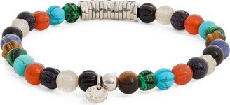 Multicolour Stone And Sterling Silver Classic Discs Bracelet