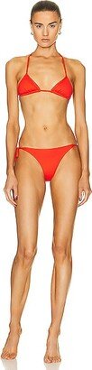 Triangle Bikini Set in Orange