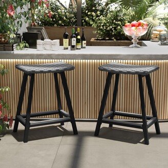 S.Fyronti Patio Wicker Bar Stool