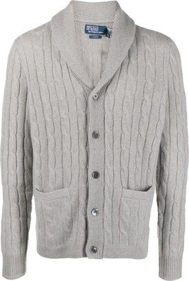 Cable-Knit Cashmere Cardigan-AG