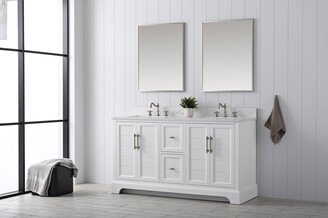 60 Double Sink Bathroom Vanity with Top & Backsplash