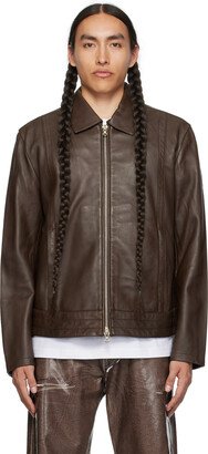 Brown L-Hudson Leather Jacket