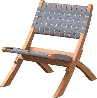 Sava Indoor-Outdoor Folding Chair in Warm Gray Webbing