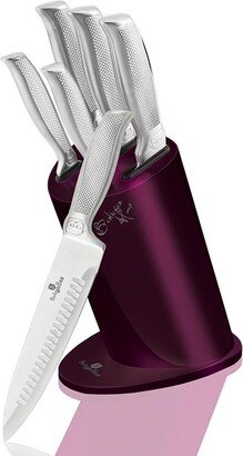 Berlinger Haus 6-Piece Knife Set w/ Stainless Steel Stand Kikoza Purple Collection