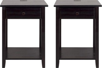 Night Owl Bedroom Nightstand with Discrete USB Port Station