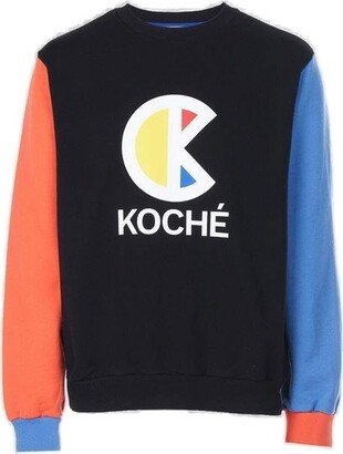 Colour-Block Crewneck Swetshirt