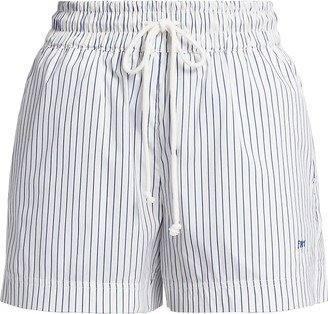 Striped Drawstring Lounge Shorts-AA