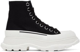 Black Tread Slick High-Top Sneakers