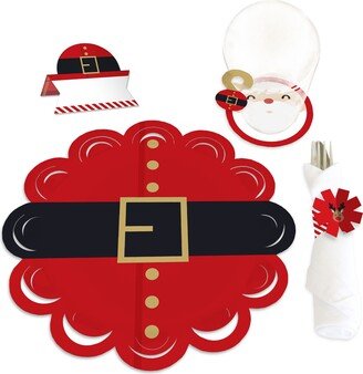 Jolly Santa Claus - Christmas Party Paper Charger & Table Decorations Chargerific Kit Place Setting For 8