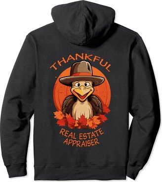 REAL ESTATE APPRAISER Gifts Real Estate Appraiser Funny Thanksgiving Turkey & Fall Pullover Hoodie