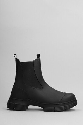 Combat Boots In Black Leather-AU