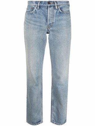 Washed Cropped Jeans
