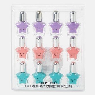 12pc Nail Polish Set Purple/Orange/Green - Spritz™