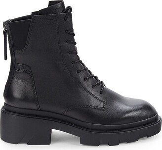 Moody Chunky Leather Combat Boots