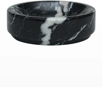 Marble Crafter Eris Collection Black Zebra Marble Soap Dish