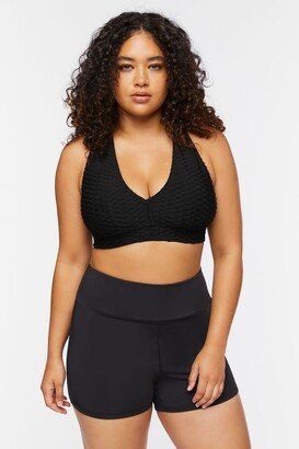Plus Size Active Ruched Shorts