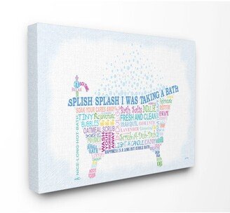 Home Decor Splish Splash Typography Bathroom Canvas Wall Art, 30 x 40