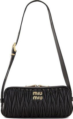 Matelasse Camera Handbag in Black