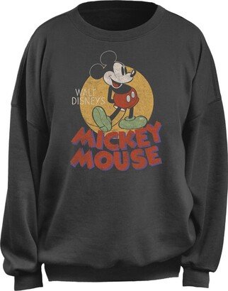 Women's Junior's Mickey Oversized Fleece-AA