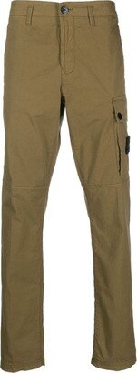 Compass badge slim-fit trousers