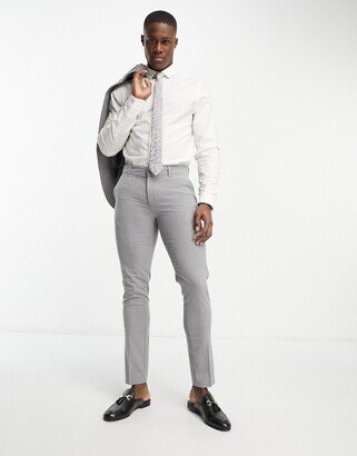 skinny suit pants in gray