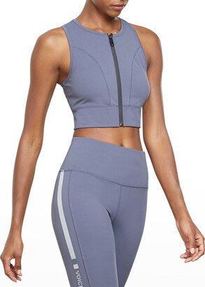 VOICE OF INSIDERS Zip-Front Sports Bra