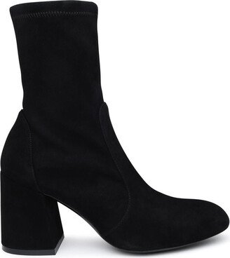 Black Suede Fareblock Boots