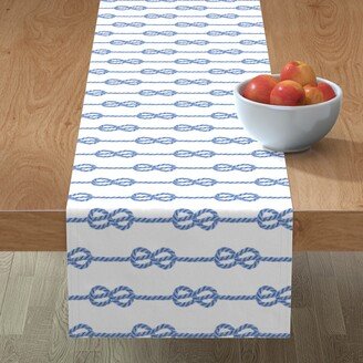 Table Runners: Nautical Rope Knots - Blue Table Runner, 90X16, Blue