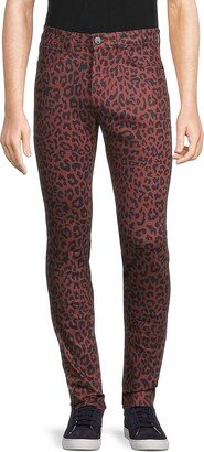 Greyson Leopard Print Skinny Jeans