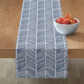 Table Runners: Freeform Arrows Table Runner, 90X16, Blue