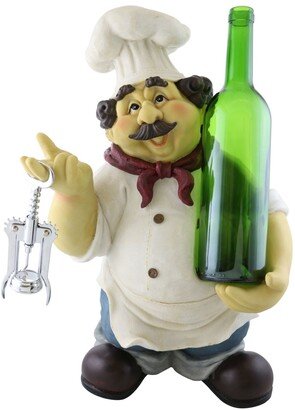Chef Bottle Holder with Cork Opener
