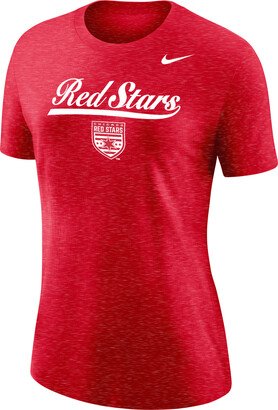 Chicago Red Stars Women's Soccer Varsity T-Shirt in Red