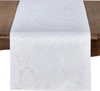 Saro Lifestyle Beautiful Damask Table Runner with Subtle Print