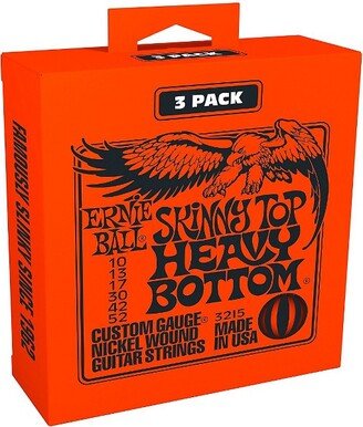 Ernie Ball 3215 Nickel Skinny Top/Heavy Bottom Electric Guitar Strings 3-Pack