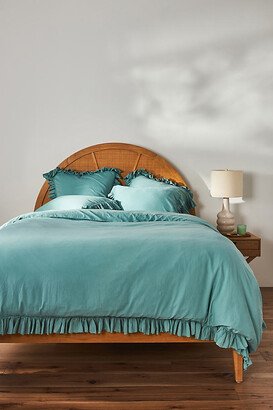 Ruffled Organic Spa Sateen Duvet Cover