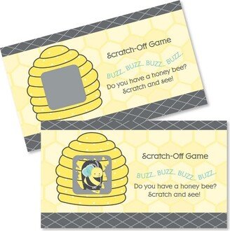 Big Dot of Happiness Honey Bee - Baby Shower or Birthday Party Game Scratch Off Cards - 22 Count