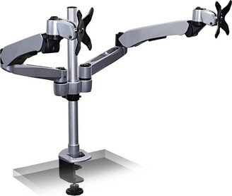 Mount-It! Expandable Two Monitor Computer Desk Mount Spring Arm Quick Release | 13 to 27 Screens