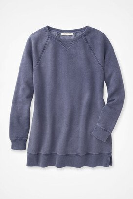 Women's Colorwash Tunic Sweatshirt - Midnight Navy - PS - Petite Size