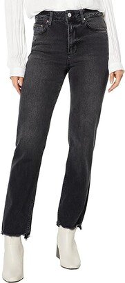 Stella in Black Shore Distressed w/ Disheveled Hem (Black Shore Distressed) Women's Jeans