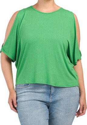 TJMAXX Plus Cold Shoulder Wedge Top For Women