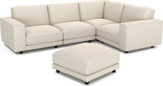 TRP Conrad 5pc Modular Sectional Sofa with Ottoman