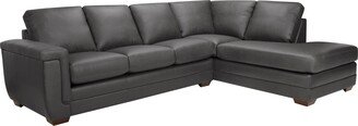 Porsche Top-grain Italian Leather Sectional Sofa - 36.5 x 116 x 37