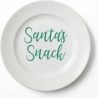 Santa's Snack - Vinyl Sticker Decal Label For Plate, Bowl, Tray. Gift, Celebrate, Party, Father Christmas, Christmas Eve