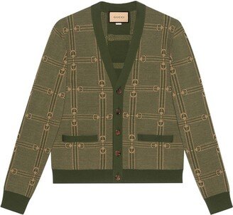 Horsebit jacquard cardigan