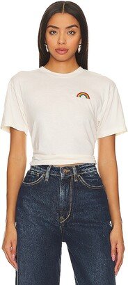 Rainbow Embroidery Boyfriend Tee